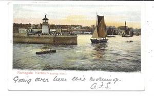 Kent - Early Card - Ramsgate Harbour - Evening View - Peacock