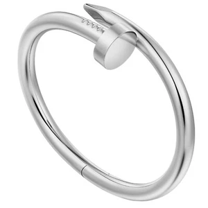 Cartier Juste un Clou Nail Bracelet Bangle Large Model 17 Size 18K White Gold - Picture 1 of 13