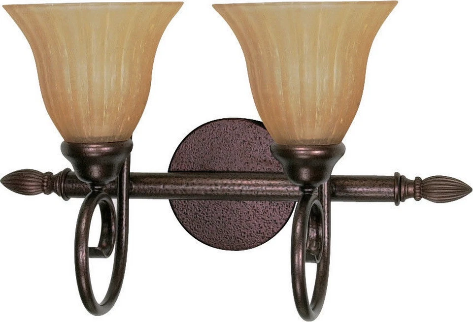 Moulan 2 Light Dimmable LED Copper Bronze Vanity Wall Light - Image 1 of 1