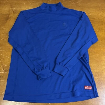 Mizuno Shirt Mens Large Blue Mock Neck Long Sleeve Active Breath Thermo - Image 1 of 4