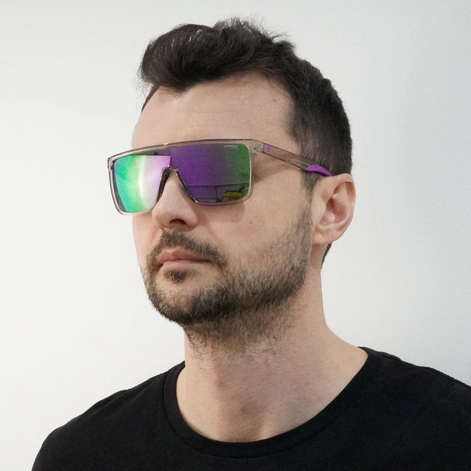 CARRERA 8060/S 0SS7 TE Sunglasses Nude Violet Frame Multilayer Violet Lens 99mm