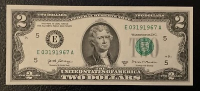 March 19th, 1967 Birthday Anniversary Bill $2 US Dollars FRN *L@@K* 03-19-1967 - Image 1 of 2