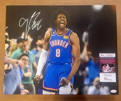 Jalen Williams Autographed 16x20 Canvas JSA Authentic OKC Thunder J Dub RARE - Image 1 of 4