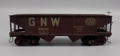 Vtg Genessee And Wyoming? GNW Train Two Bay Hopper Car HO 29341 Custom Logo? - Image 1 of 4