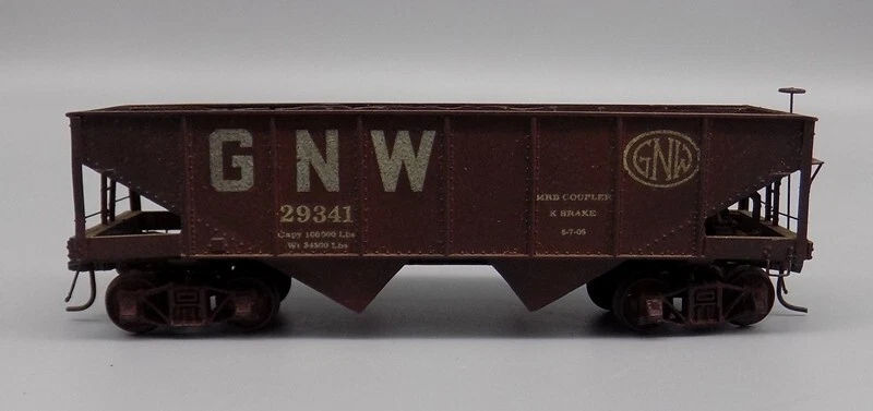 Vtg Genessee And Wyoming? GNW Train Two Bay Hopper Car HO 29341 Custom Logo? - Image 1 of 4
