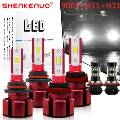 For Subaru XV Crosstrek 2015-2020 6000K LED Headlights High Low + Fog Bulbs Kit - Image 1 of 4