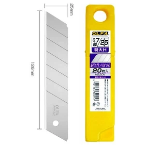 OLFA 20pcs 25mm Silver Ultra Tough Snap Off Utility Cutter Knife Blades HB20K - Foto 1 di 1