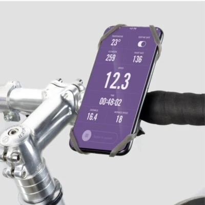 Universal Bicycle Cell Phone Mount Handlebar Holder Holds Multiple Size Phones - Image 1 of 4