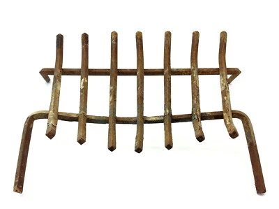 Vintage Metal Old Rusty Rusted Fire Log Wood Fireplace Holder Stand  - Image 1 of 4