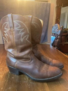 Durango Cowboy Boots Men's Size 10.5 D Western Tan Leather Model TR762 - Picture 1 of 6