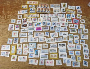 Lot of 171 Vintage Used US Post Office Stamps 25 Cents Multiple Styles & Shapes - Picture 1 of 13