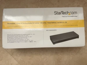 NEW StarTech Thunderbolt 3 Dock - Dual 4K60Hz, DP, 85W PD, 6x USB3, SD4,Win/Mac - Picture 1 of 3