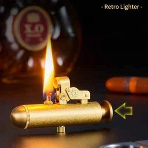 Brass Cigarette Lighter Submarine Kerosene Oil Lighters Collectible Gifts - Picture 1 of 5