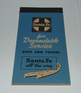 VINTAGE SANTA FE NOTEPAD TRAIN 1955 - Picture 1 of 3
