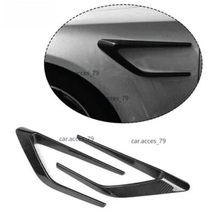 For Benz W205 C63 AMG 4D 2015-2021 Carbon Fiber Front Fender Scoop Vent Trims - Picture 1 of 12