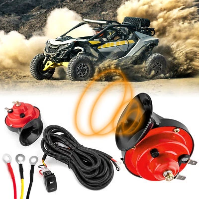 UTV Horn Kit w/ Rocker Switch For Polaris RZR General Ranger Can-Am Maverick X3 — 第 1/4 张图片
