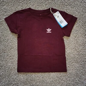 Adidas 4t Maroon/Pink Logo Tee -NEW! - Picture 1 of 3