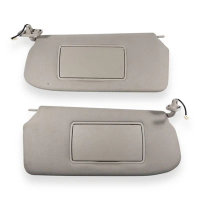 2007-2012 Nissan Sentra Driver & Passenger Side Sun Visor Pair Set Gray Lighted - Image 1 of 4
