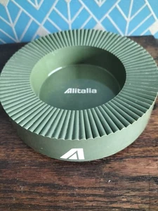 Vintage Alitalia Airlines Werbung Aschenbecher selten 70er Jahre grün Melamin - Bild 1 von 4