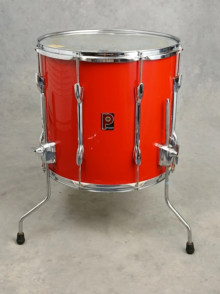 PREMIER 16" RED FLOOR TOM DRUM, ENGLAND - Image 1 of 4