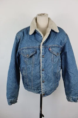 LEVI'S GIUBBINO JEANS GIACCA UOMO 42 MAN JACKET VINTAGE LOGO MADE IN USA DENIM - Imagen 1 de 4