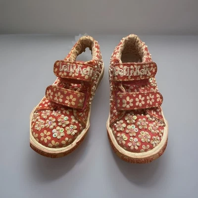 Lelli Kelly Girls Size US5.5 EU21 Sequin Glitter Floral Shoes Sneakers - Image 1 of 4