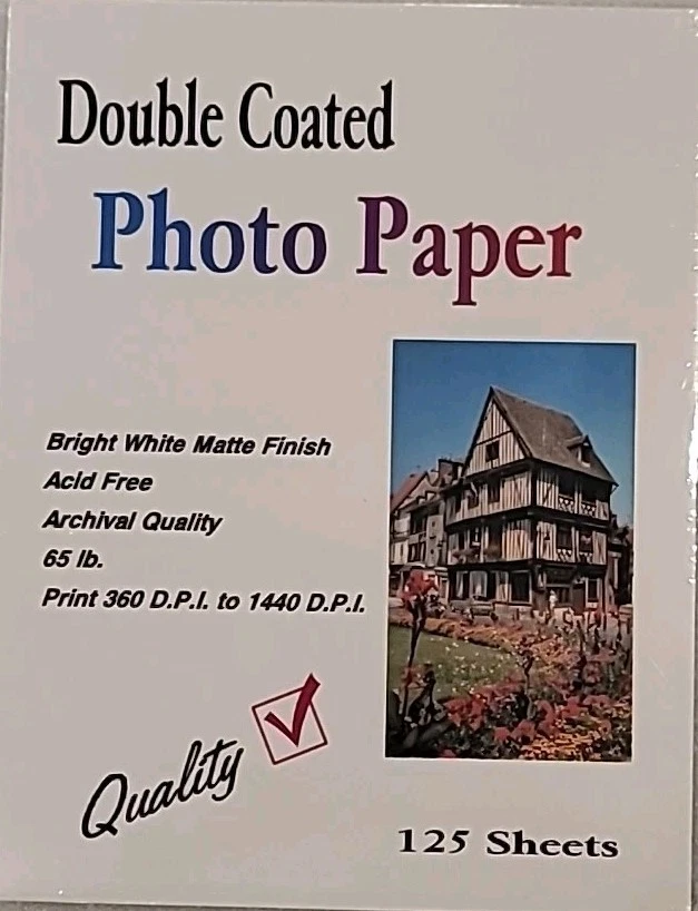 Papel fotográfico de doble capa 65 lb 8,5x11 125 hojas Foto 1 de 1