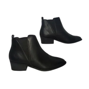 Intaglia Averie Damenstiefel Größe 8,5 M schwarz Stiefeletten niedriger Absatz Slipper - Bild 1 von 9