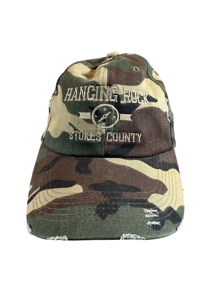 Boné Hanging Rock Stokes County chapéu alça traseira camuflagem bordado masculino - Imagem 1 de 4