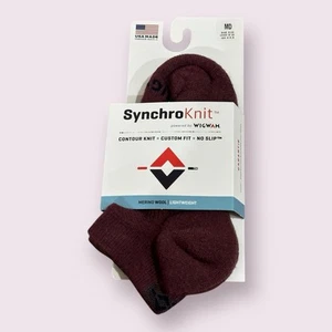 WIGWAM Medium Maroon Runner light cushion RUN running sock MERINO WOOL low cut - Picture 1 of 2