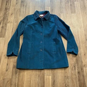 Denim & Co Cordjacke Damen Größe M Blau Türkis - Bild 1 von 6