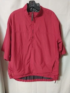 Sunice Men's Medium Weather Half-Zip Half-Sleeve Waterproof Pullover Red EUC - Picture 1 of 6