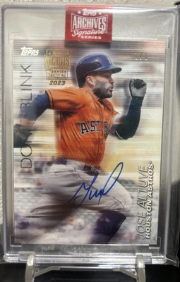 2023 Topps Archives Signature Series 1/1 Jose Altuve ON CARD Auto One Of One  - Image 1 of 2
