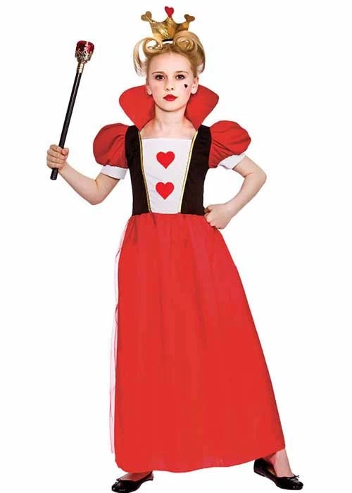 Childrens Size Girls Red Queen of Hearts Alice In Wonderland Storybook Costume - Image 1 of 1