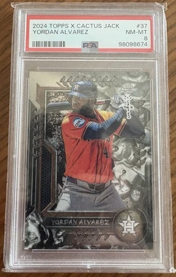 2024 TOPPS CHROME X COSMIC CACTUS JACK #37 YORDAN ALVAREZ PSA 8 - Image 1 of 2