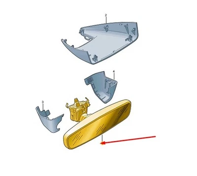 SEAT LEON KL1 MK4 Innenspiegel 3JD857511AA4PK NEU ORIGINAL - Image 1 of 2