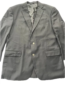 Brooks Brothers Blazer Men 46L Black Madison Saxxon Wool Classic USA VTG 1818 - Picture 1 of 21