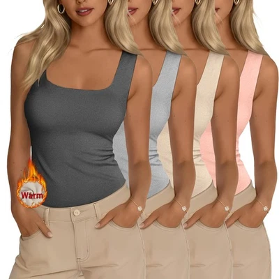 Mujeres Térmico Polar Sin Mangas Camisetas sin Mangas Invierno Cálidas Capa Base Ropa Interior Chaleco Foto 1 de 4