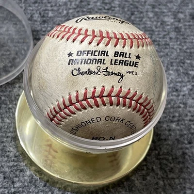 SAN DIEGO PADRES Autographed Rawlings Haiti Official NL Baseball 84 85 86 READ - Image 1 of 4