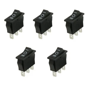 5x SPDT 3-Position Rectangular Rocker Car Switch 12V 3-Pin Skinny 15A 250V/125V - Picture 1 of 10