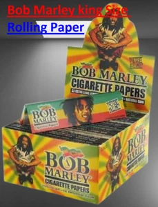 1 5 10 X Bob Marley KING SIZE SLIM CIGARETTE SMOKING GENUINE ROLLING PAPERS - Picture 1 of 3