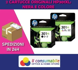 ORIGINALI HP 301XLBK CK563EE 301XLCOL CH564EE DeskJet 1050 Deskjet 2050 - Foto 1 di 3