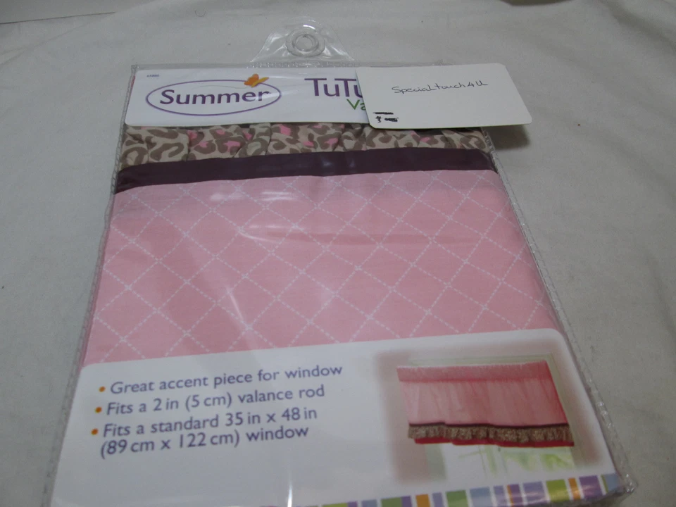 Pair of Summer Tutu Cute Valance Leopard Print Valances Nursery 35x48