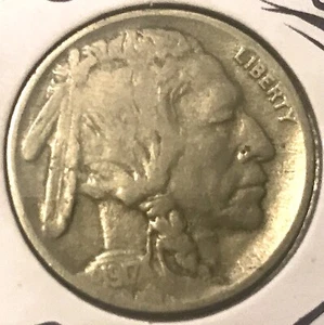 🦬 1917 P 5c Indian Head Buffalo Nickel 🇺🇸 2 Feather ERROR FS-401 🪶🪶 - Picture 1 of 7