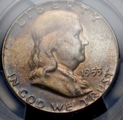 1953 FRANKLIN HALF DOLLAR PCGS MS 66 BEAUTIFUL SUPERB GEM AND NO DOUBT OF MINT - Image 1 of 4