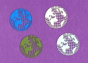 Tarjetas de álbum de recortes troquelados de tierra GLOBE - Imagen 1 de 1