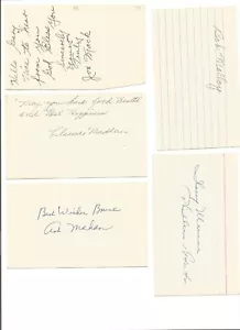 Clarence Maddern signed 3x5 index card 1946 Chicago Cubs baseball - Picture 1 of 1
