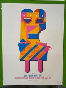Póster 2012 Mimosa - Observatorio Ghostland - Libera a los robots - Lunice - Rocas rojas - Imagen 1 de 2