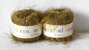 YARN - PLYMOUTH "COLORLASH" COLOR #28 OLIVE - LOT (2) - 50 GRAM BALLS - NEW! - Picture 1 of 2