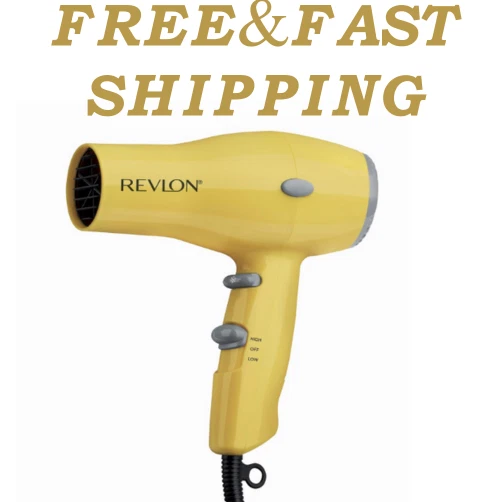 REVLON Super Lightweight and Compact 1875W Ionic Hair Dryer Yellow RV477 -